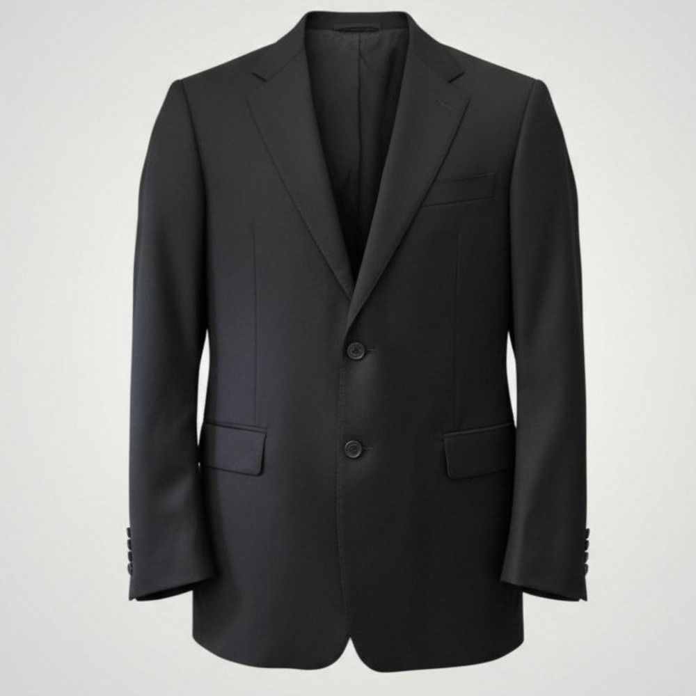 Hickey Freeman Boardroom Blazer Men 42R Black 100% Cashmere Sport Coat USA Luxe